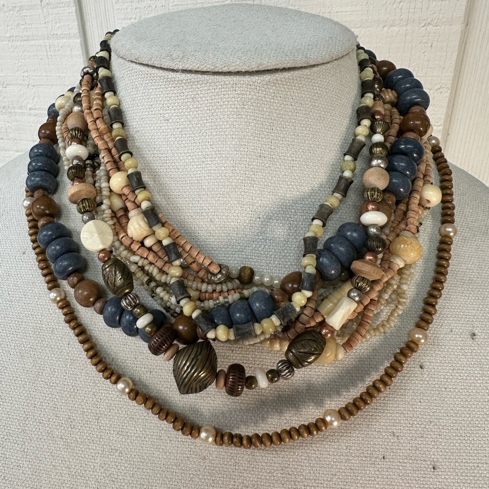 Group of 5 resort beach vibe necklaces